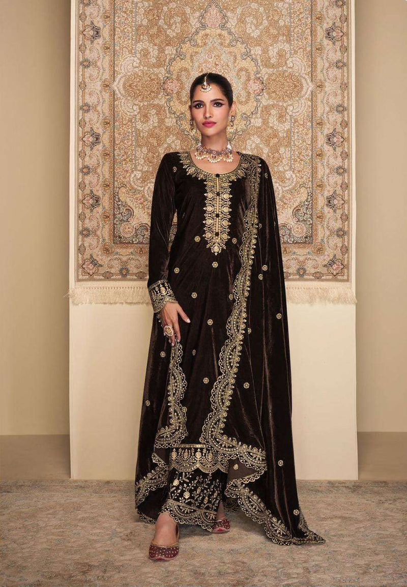 Mumtaz Arts Unstitched Cotton Satin Green Salwar Suit Material – Stilento