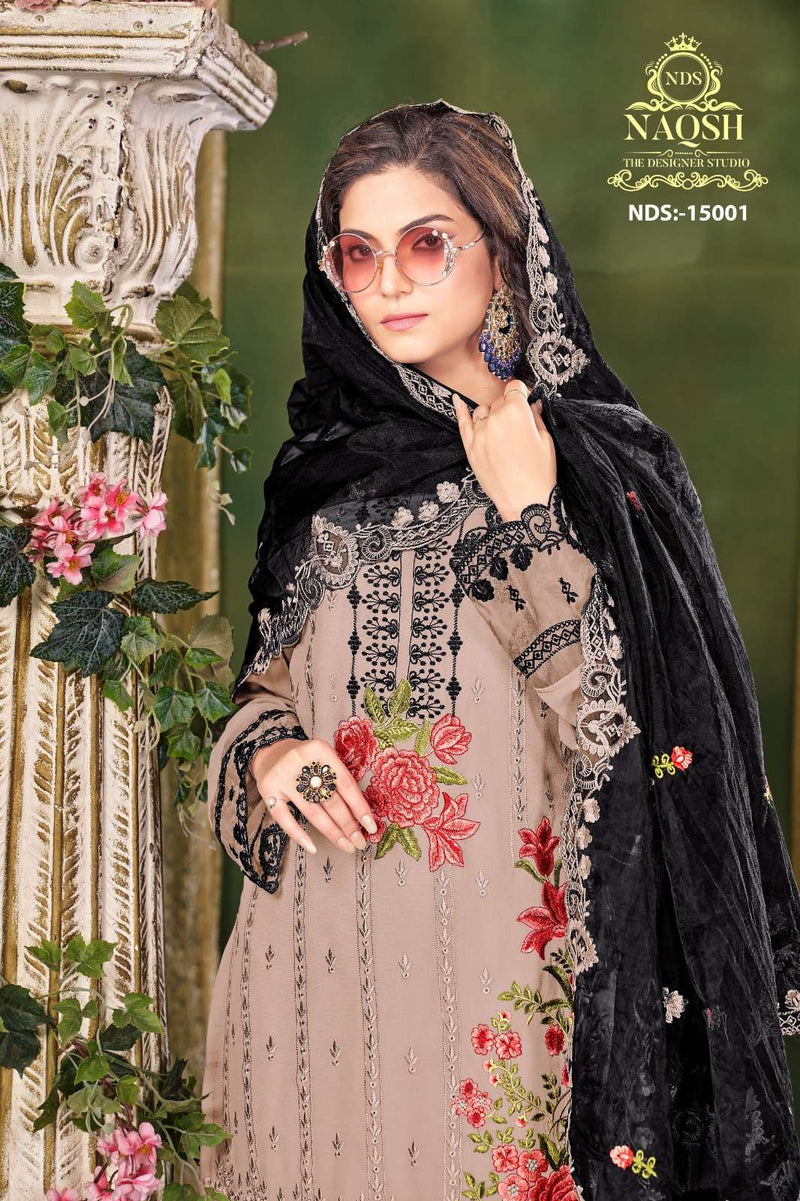 Naqsh Nds 15001 Fancy 3pcs Set Unique Designer Pakistani Pret Collection