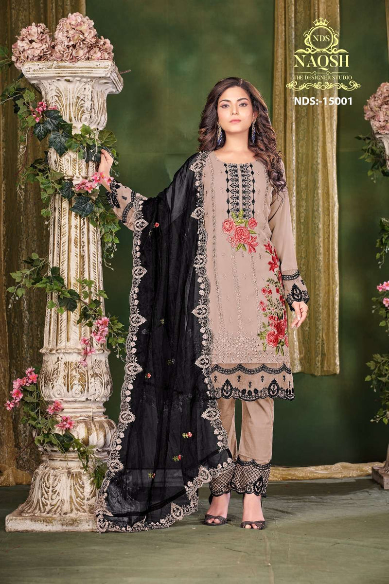 Naqsh Nds 15001 Fancy 3pcs Set Unique Designer Pakistani Pret Collection