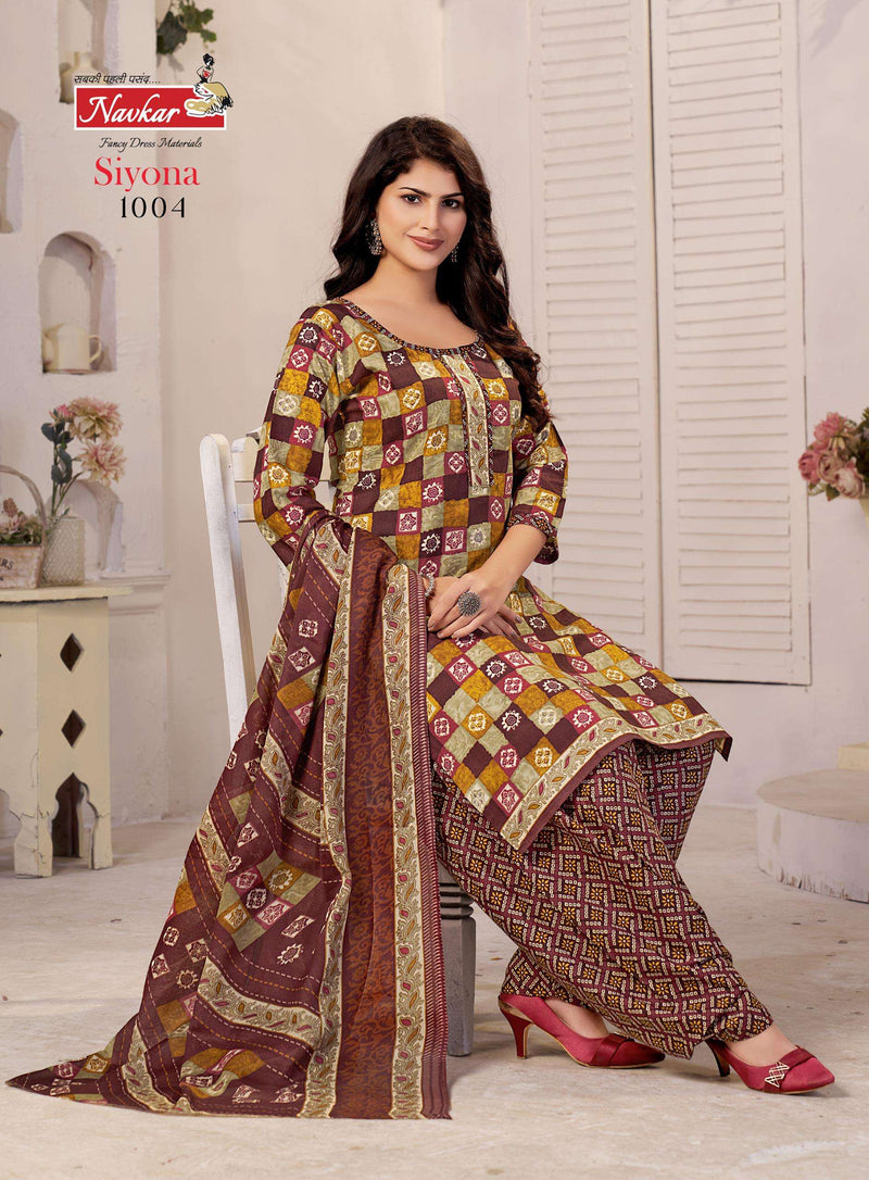 Navkar Siyona Vol 1 Cotton Print Dailywear Stiched Salwar Suit