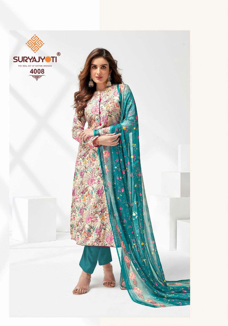 Suryajyoti Cotton Paroo Vol 4 Rayon Printed Casual Wear Salwar Suits