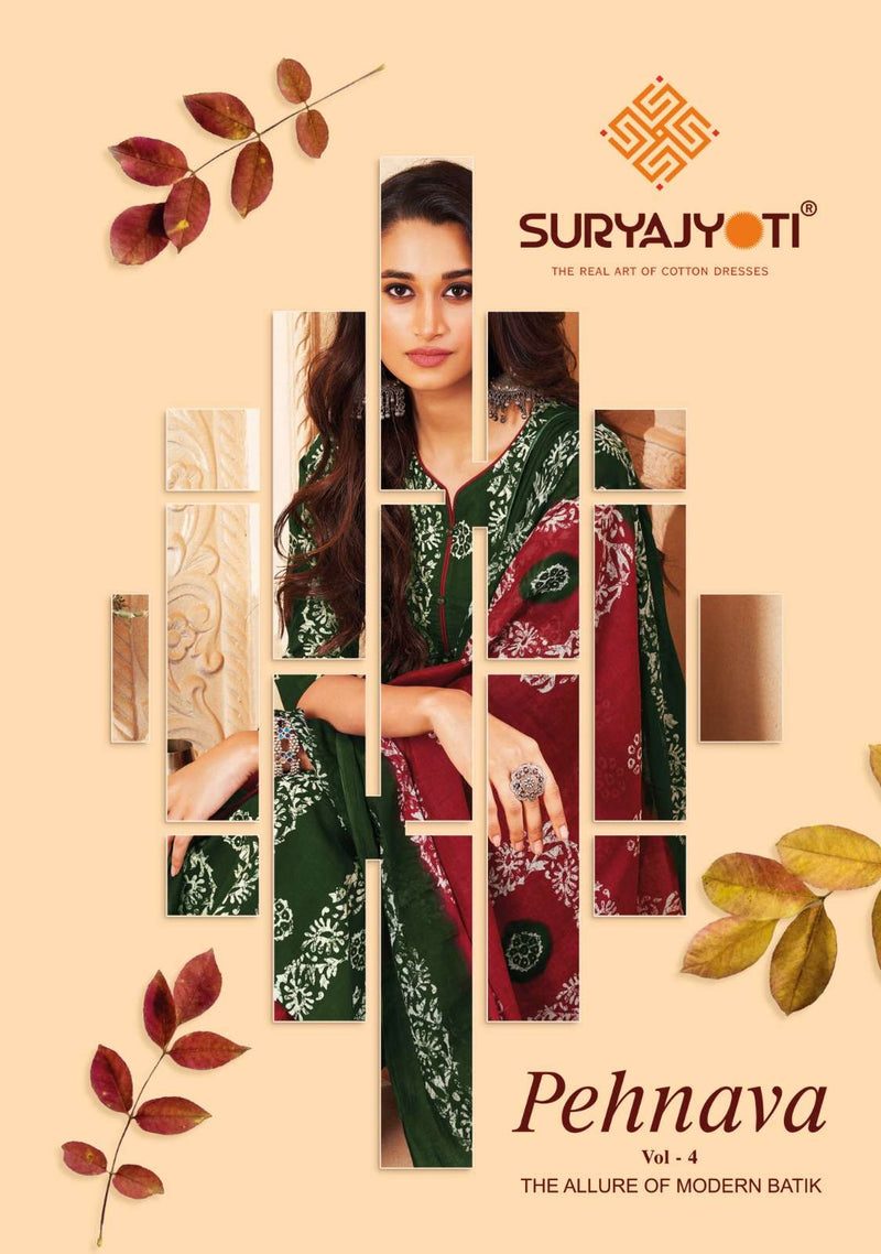 Suryajyoti Cotton Pehnava Vol 4 Cambroic Cotton Regular wear Salwar Suit