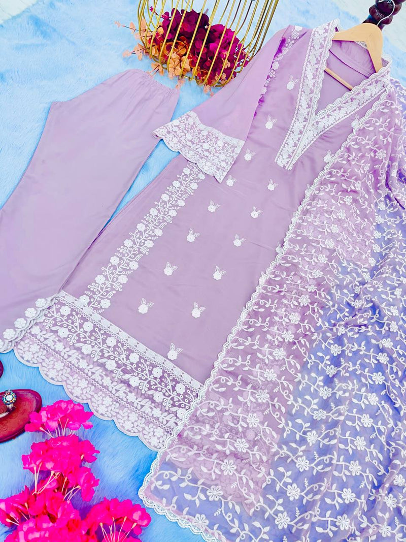 Pd D No 1032 Organza Silk With Embroidery Work Designer Kurti Collection