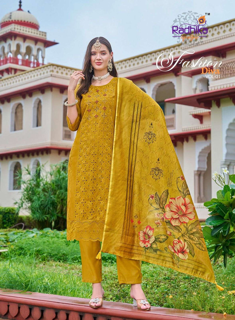 Radhika Lifestyle Fashion Diva Vol 1 Chanderi Silk Designer Wedding Wear Suit
