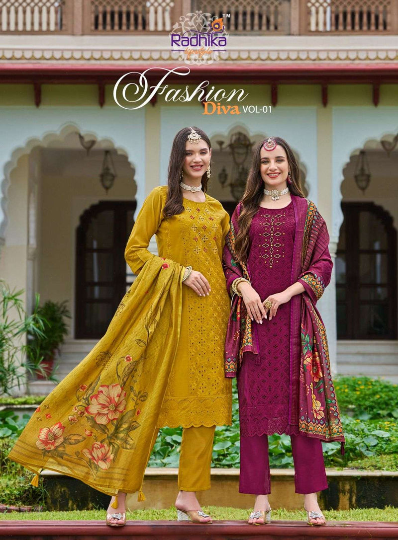 Radhika Lifestyle Fashion Diva Vol 1 Chanderi Silk Designer Wedding Wear Suit