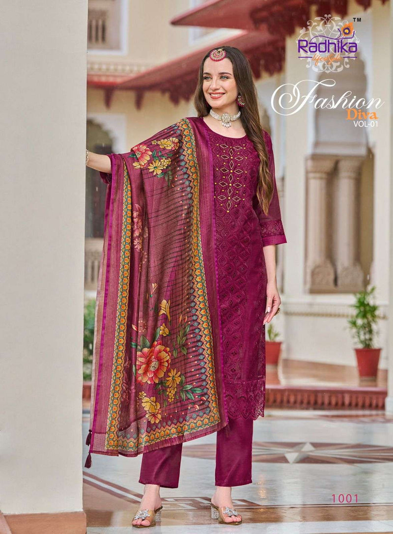 Radhika Lifestyle Fashion Diva Vol 1 Chanderi Silk Designer Wedding Wear Suit