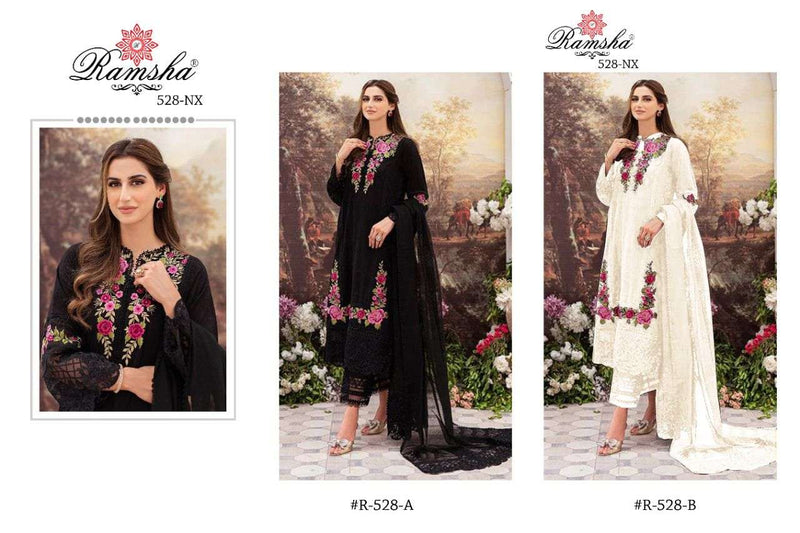 Ramsha 528 Nx Georgette Heavy Embroidery Pakistani Salwar Kameez