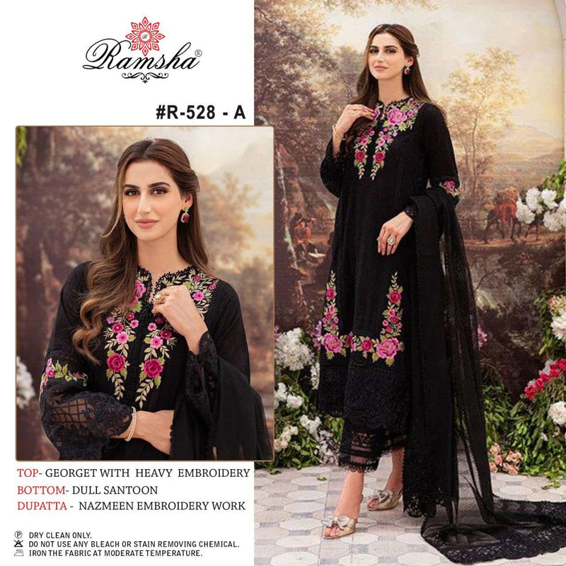 Ramsha 528 Nx Georgette Heavy Embroidery Pakistani Salwar Kameez