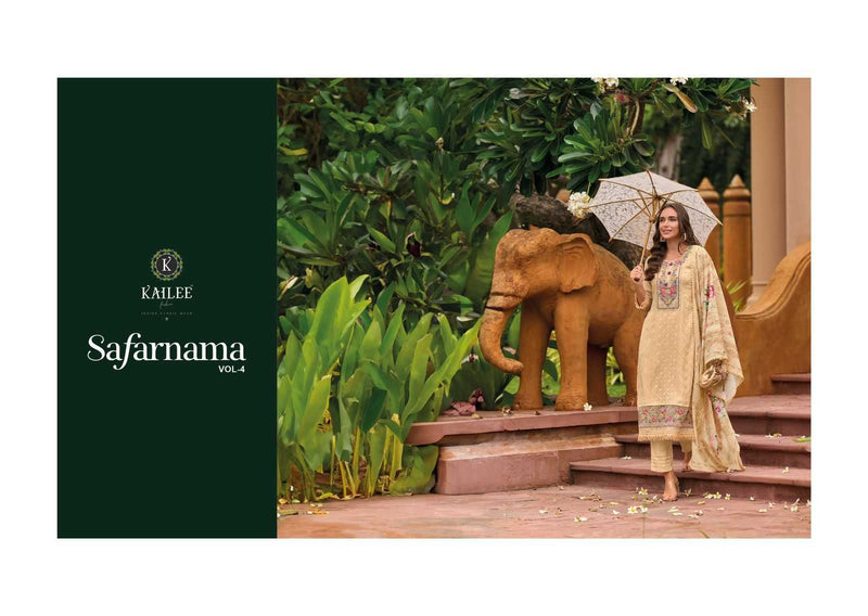 Kailee Fashion Safaranama Vol 4 Viscose Muslin Chikankari Work Pakistani Pret Kurti Collection