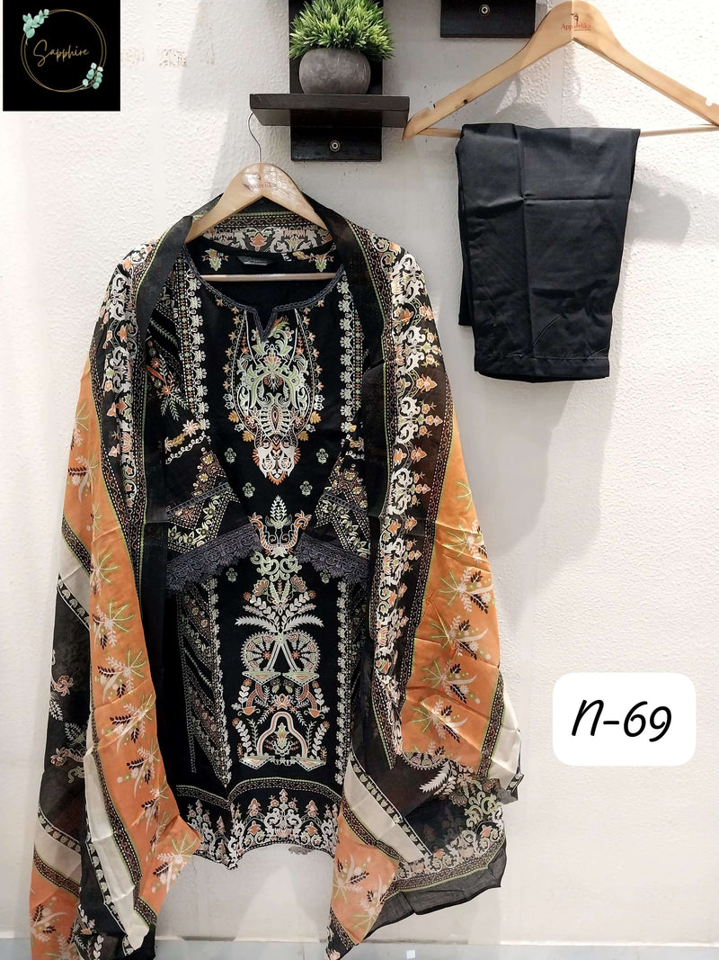 Sapphire Agha Noorain N 69 Lawn Cotton Pret Kurti Set
