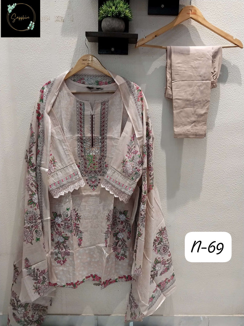 Sapphire Agha Noorain N 69 Lawn Cotton Pret Kurti Set