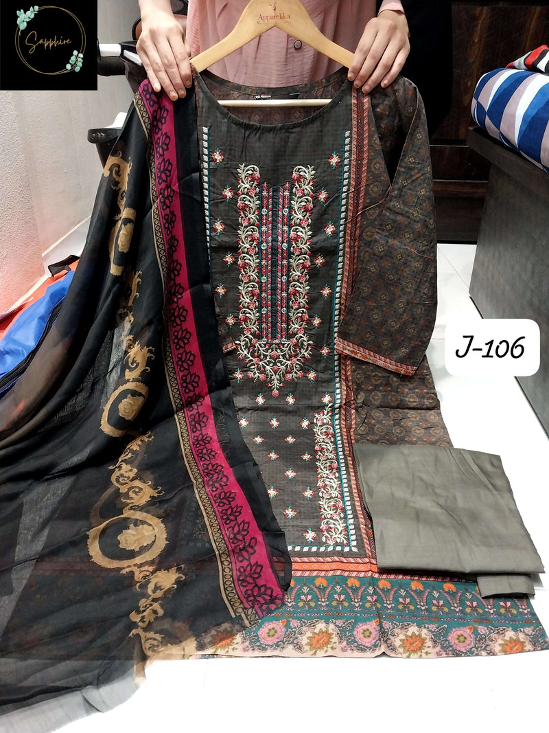 Sapphire Jazmin Vol J 106 Lawn Cotton Pret Kurti Set