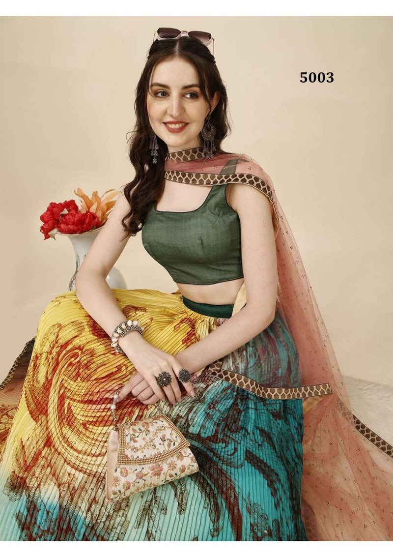 Saptrangi 5001-5009 Iconic Amazing Semistitch Lehenga Choli Collection