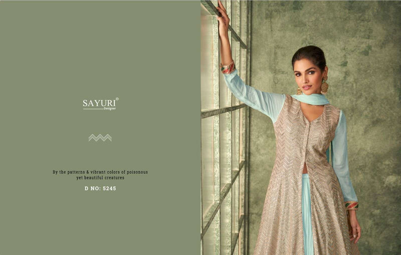 Sayuri Designer Surat Inayat 5243-5245 Readymade Top With Skirt And Dupatta Collection