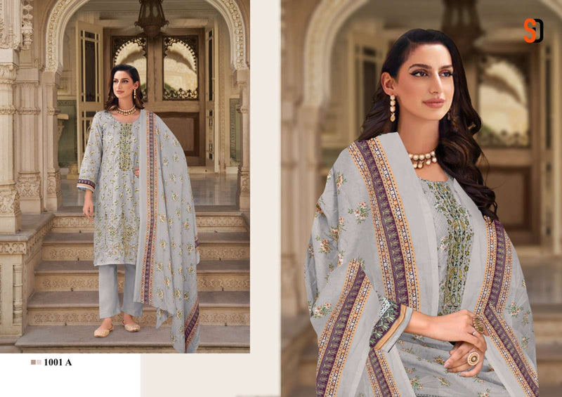 Shraddha Designer Bin Saeed Colour Collection Cotton Self Embroidery Patch Work Designer Salwar Suit