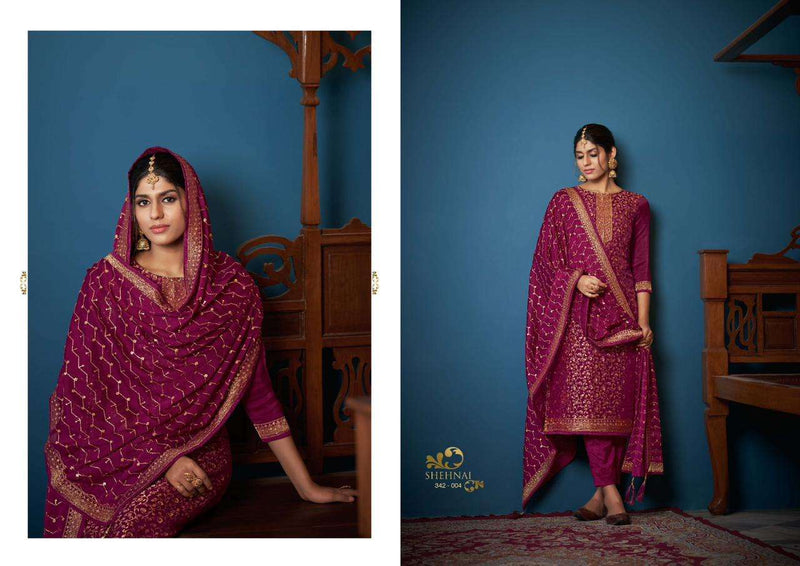 Sargam Groups Shehnai Vol 3 Viscose Dola Jacquard With Work Salwar Kameez