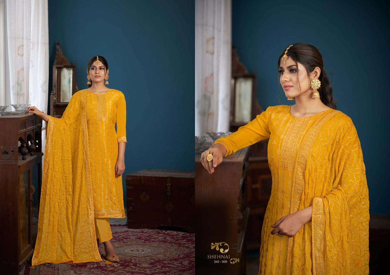 Sargam Groups Shehnai Vol 3 Viscose Dola Jacquard With Work Salwar Kameez