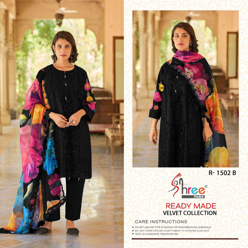 Shree Fab R 1502 Velvet Designer Party Wear Suit