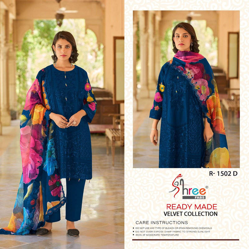 Shree Fab R 1502 Velvet Designer Party Wear Suit