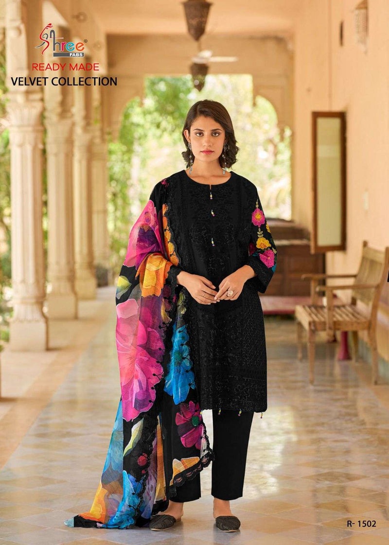 Shree Fab R 1502 Velvet Designer Party Wear Suit