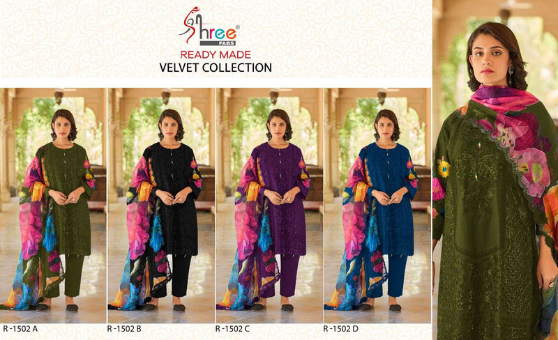 Shree Fab R 1502 Velvet Designer Party Wear Suit