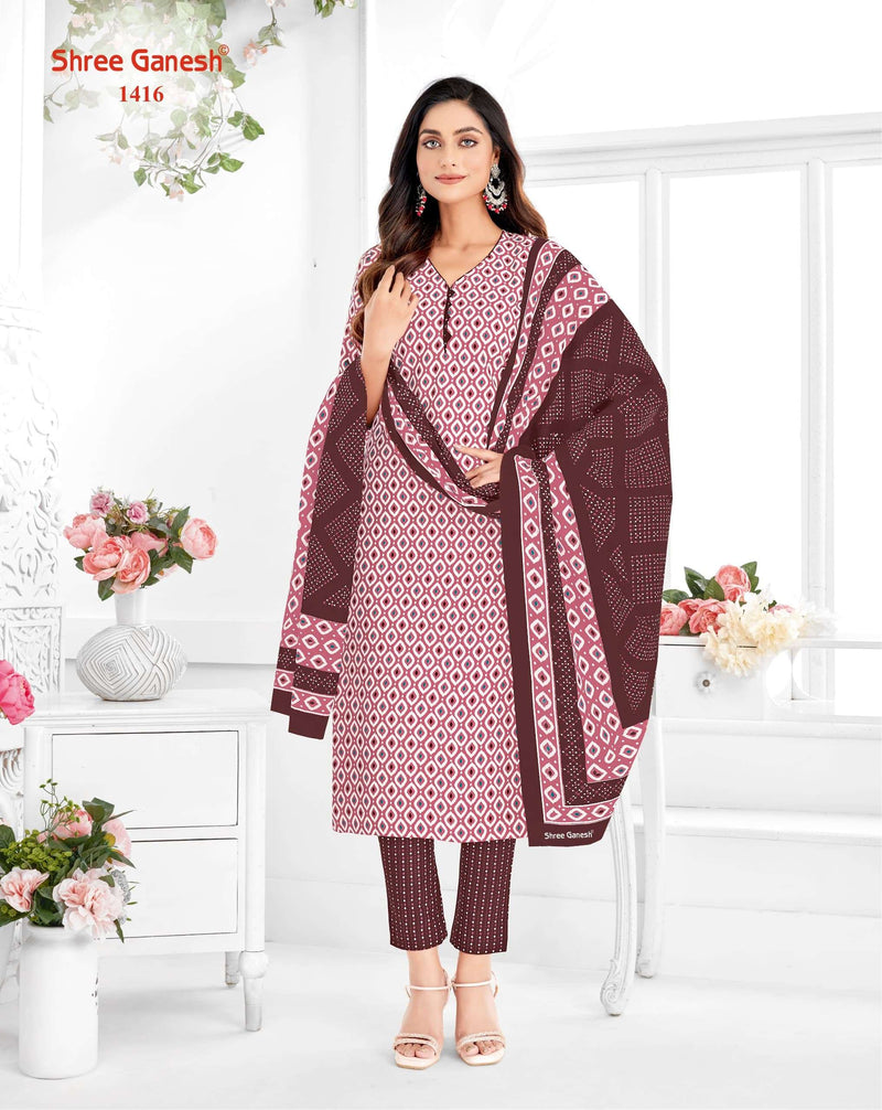Shree Ganesh Vaani Vol 4 Stitch Collection Cotton Printed Dailywear Stiched Salwar Suit
