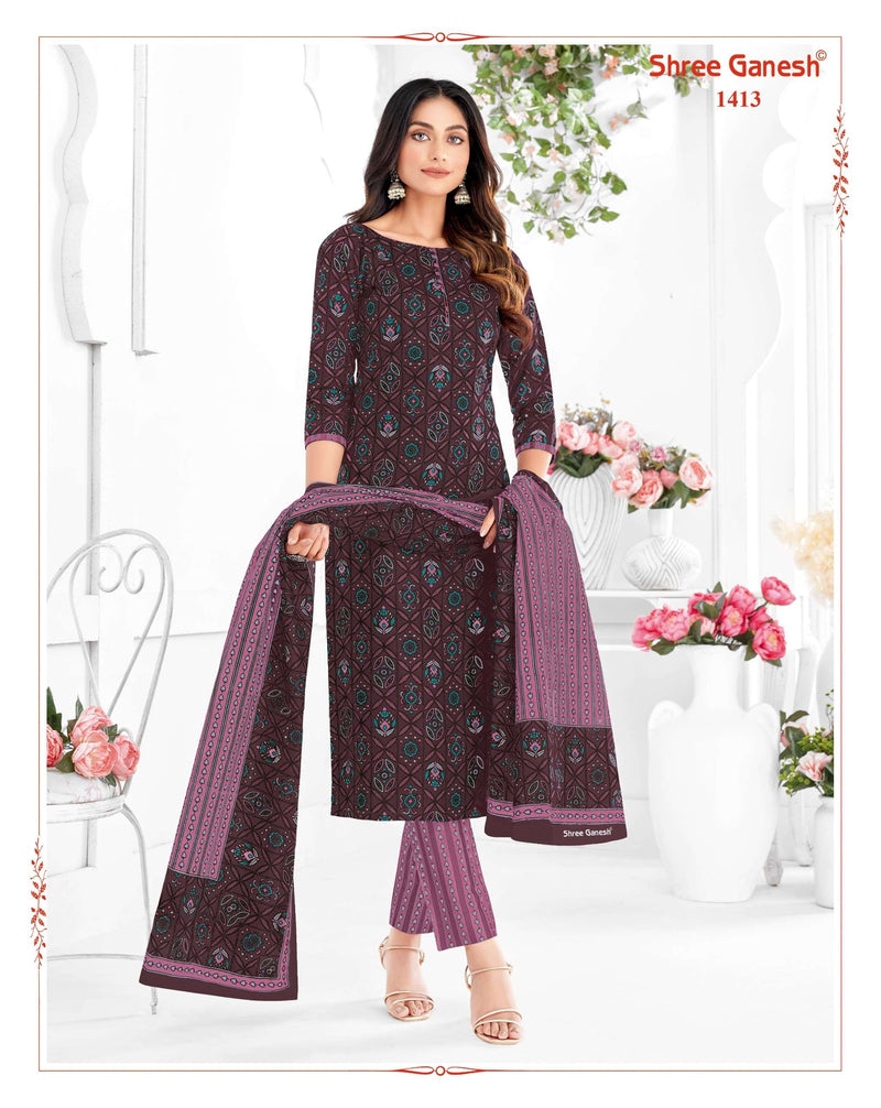 Shree Ganesh Vaani Vol 4 Stitch Collection Cotton Printed Dailywear Stiched Salwar Suit