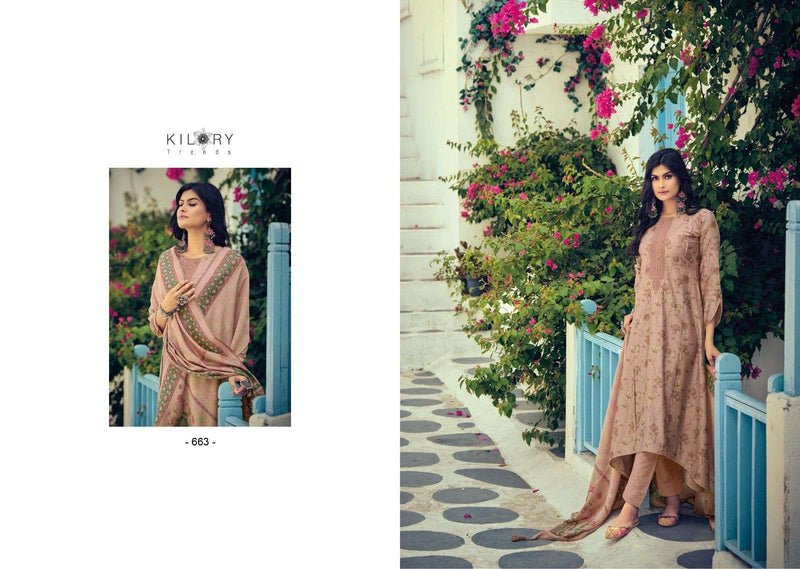Silk Route Vol 4 By Kilory Trends Fancy Festive Wear Viscose Muslin Ladies Suits