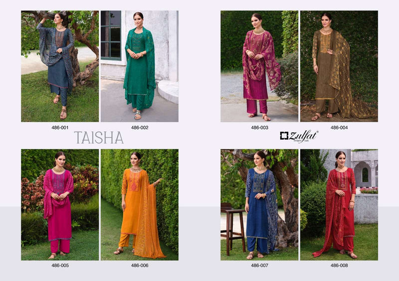 Taisha By Zulfat Designer Viscose Rayon Unstitched Salwar Kameez
