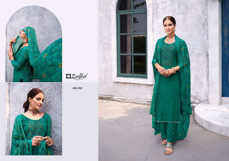 Taisha By Zulfat Designer Viscose Rayon Unstitched Salwar Kameez