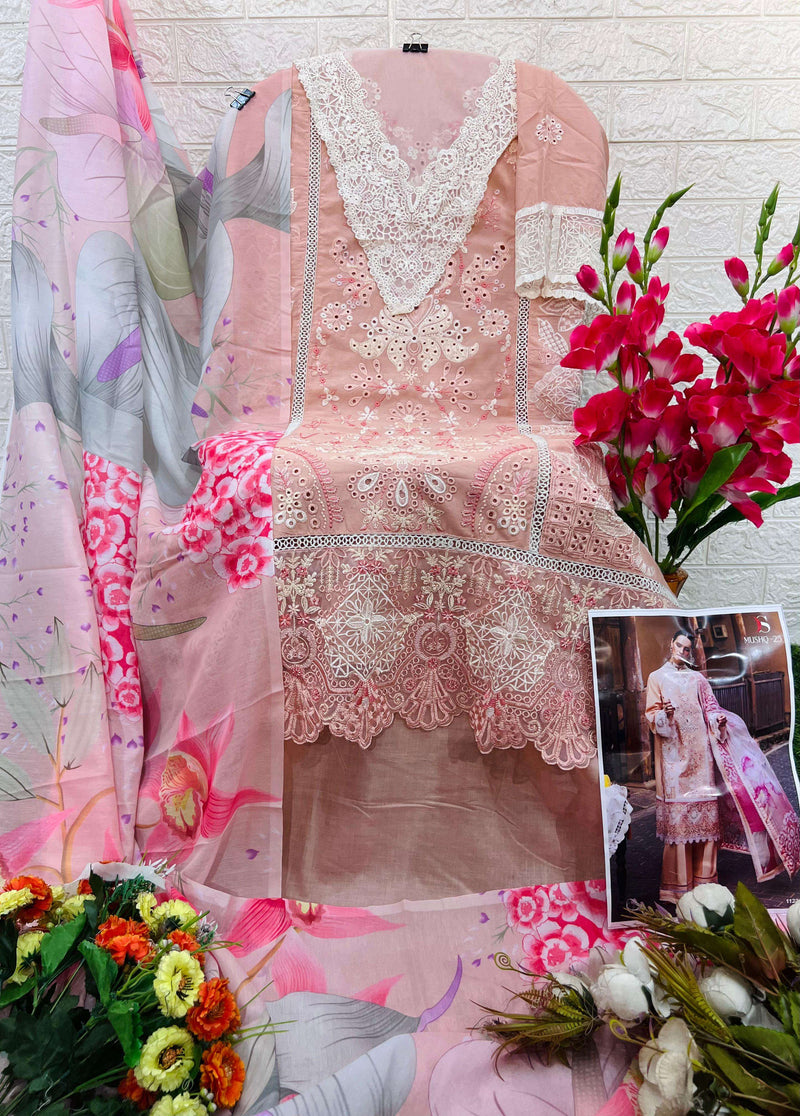 Deepsy Suits Mushq 25 Pure Cotton Embroidered Work Pakistani Suits
