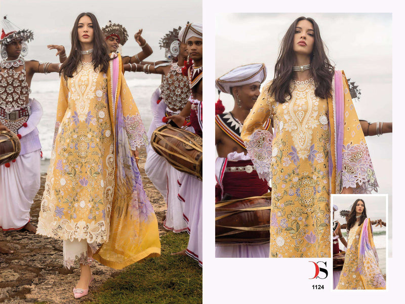 Deepsy Suits Mushq 25 Pure Cotton Embroidered Work Pakistani Suits