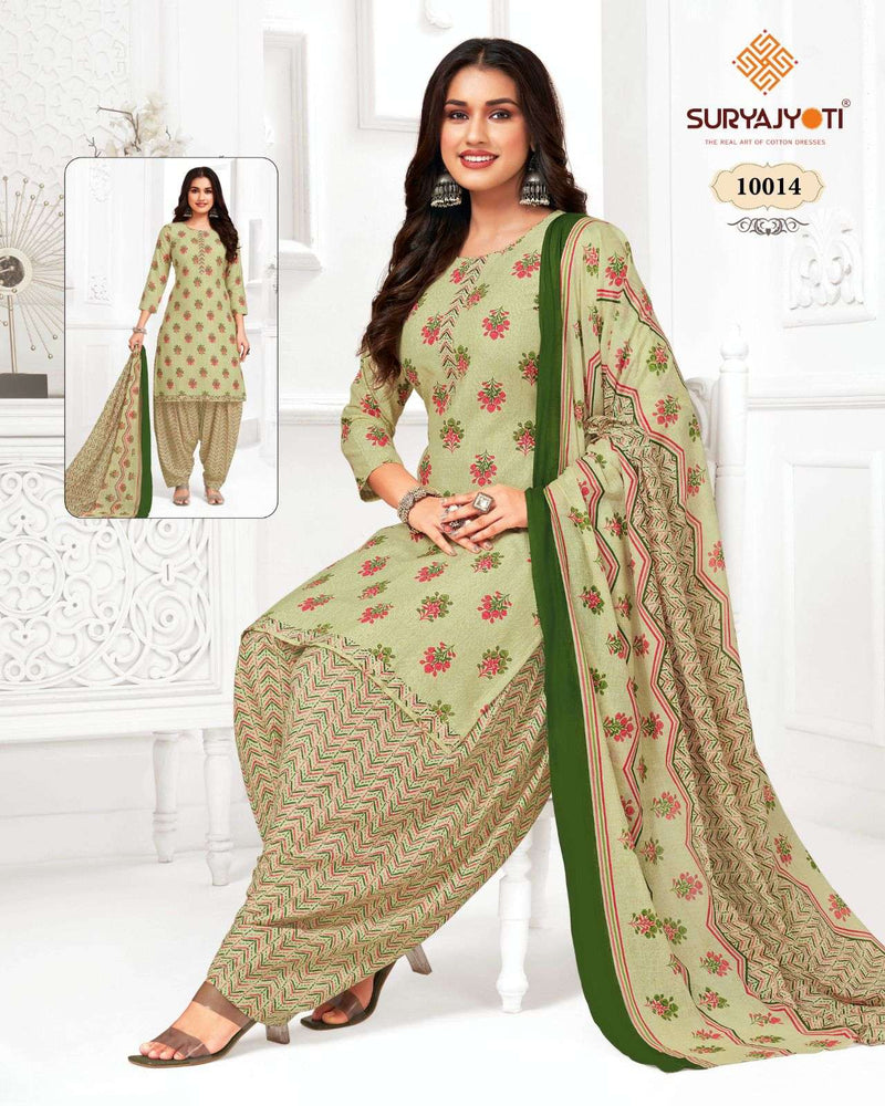 Suryajyoti Trendy Patiyala Vol 10 Cotton Printed Regular Salwar Suits