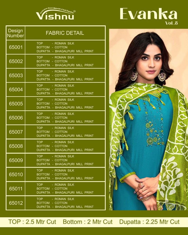 Vishnu Impex Evanka Vol 8 Silk Daily Wear Salwar Suit