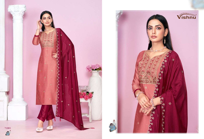 Vishnu Impex Jasmeen Vichitra Silk Festiv Wear Designer Salwar Suit