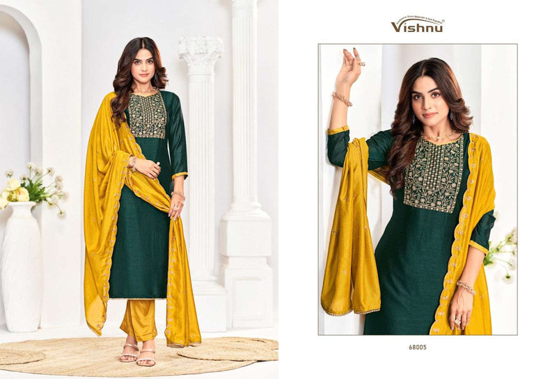Vishnu Impex Rose Gold Vol 5 Vichitra Silk Fancy Designer Salwar Kameez