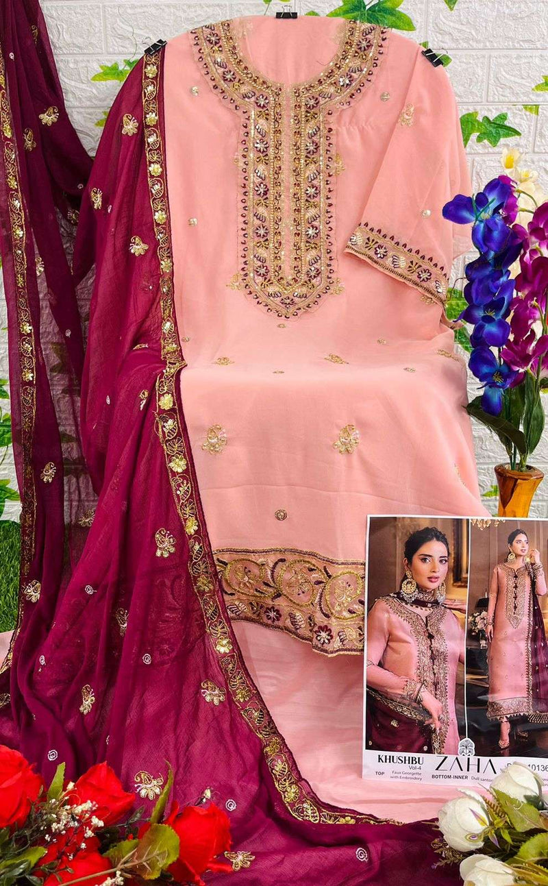 Zaha 10136 Single Designer Pakistani Suit