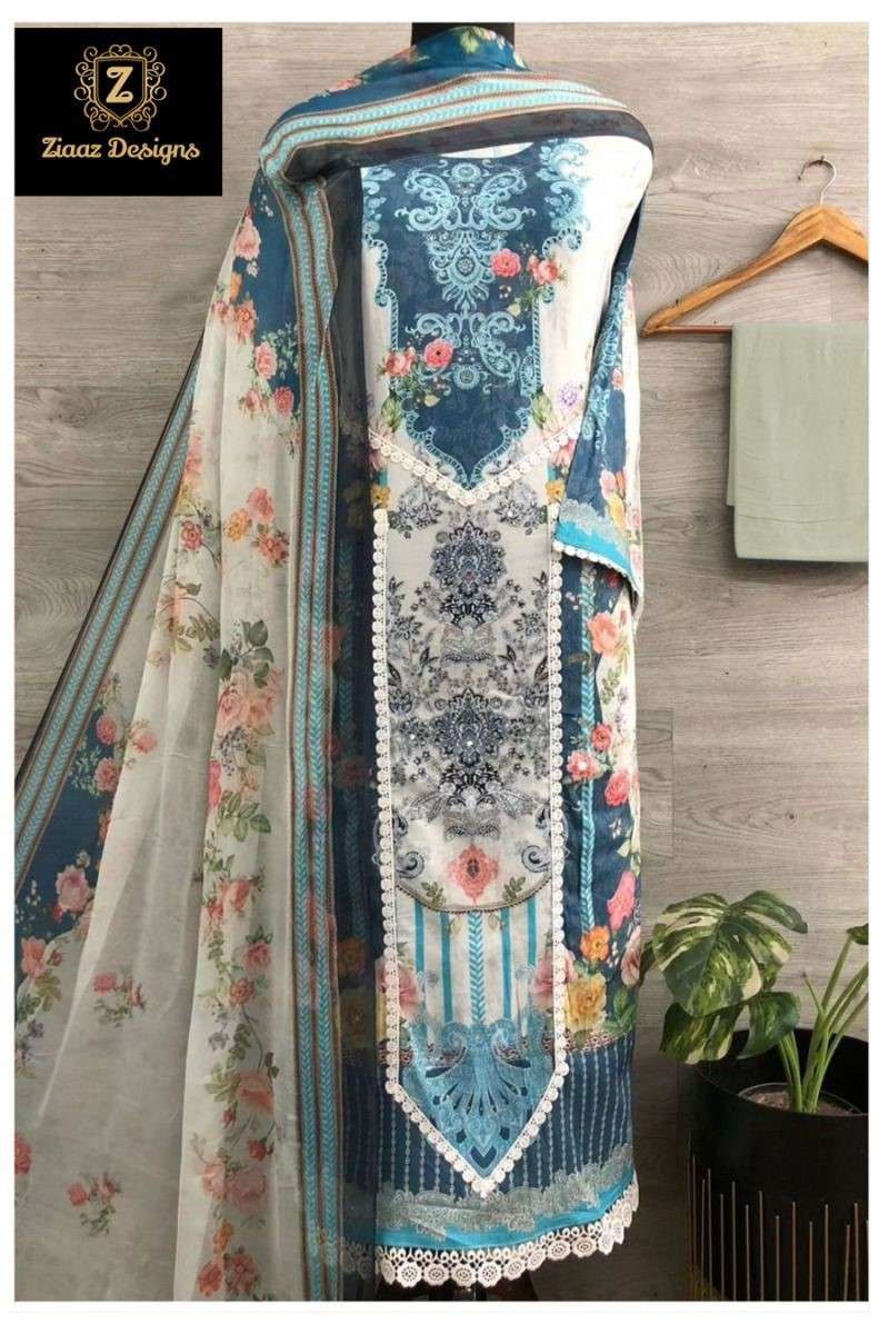 Ziaaz Design No 622 And 624 Muslin Cotton Fancy Designer Salwar Kameez
