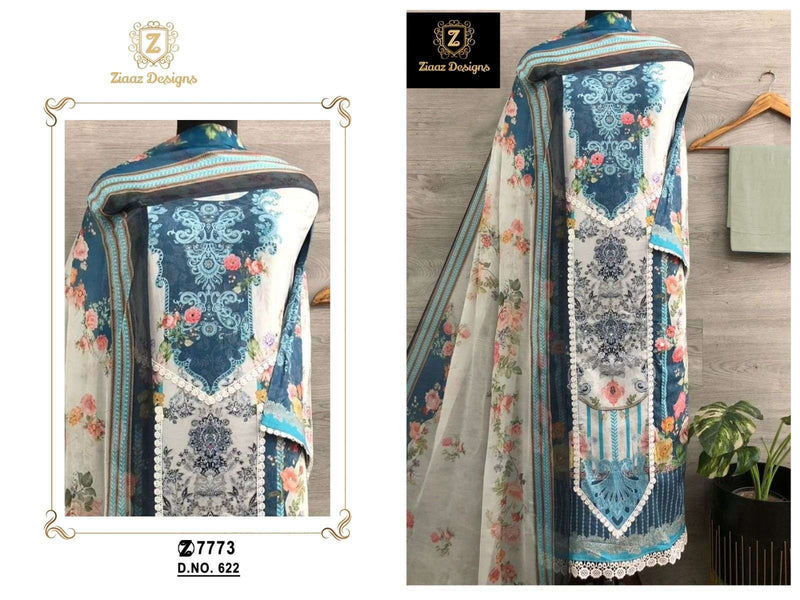 Ziaaz Design No 622 And 624 Muslin Cotton Fancy Designer Salwar Kameez