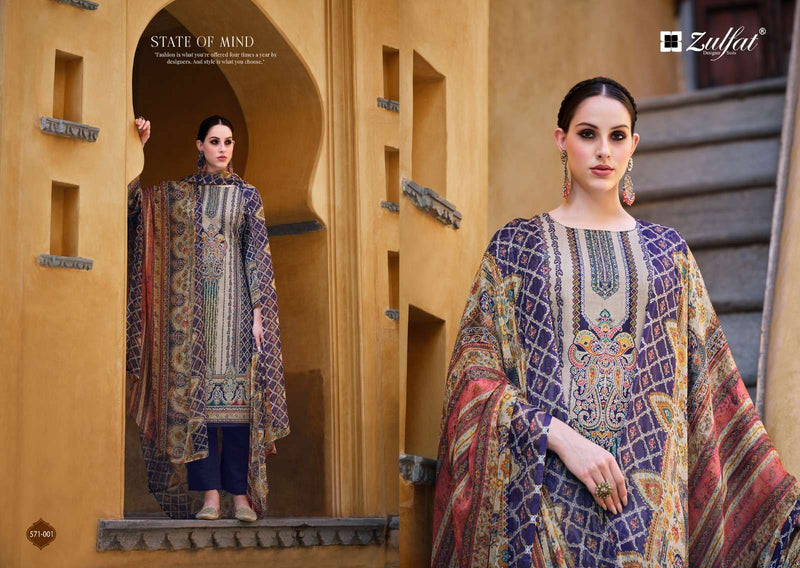 Zulfat Designer Suit Saima Cotton Exclusive Designer Print Salwar Suit