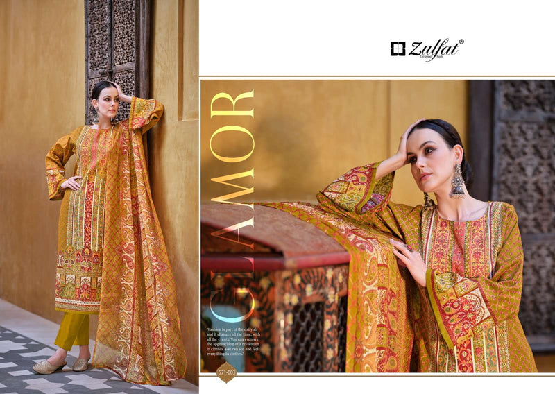 Zulfat Designer Suit Saima Cotton Exclusive Designer Print Salwar Suit
