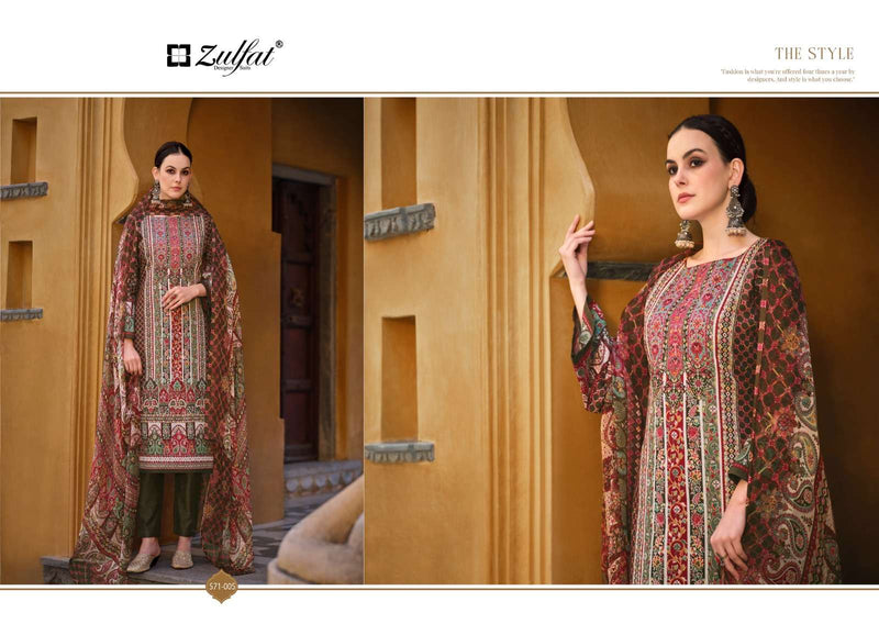 Zulfat Designer Suit Saima Cotton Exclusive Designer Print Salwar Suit