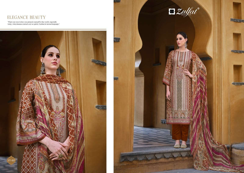 Zulfat Designer Suit Saima Cotton Exclusive Designer Print Salwar Suit