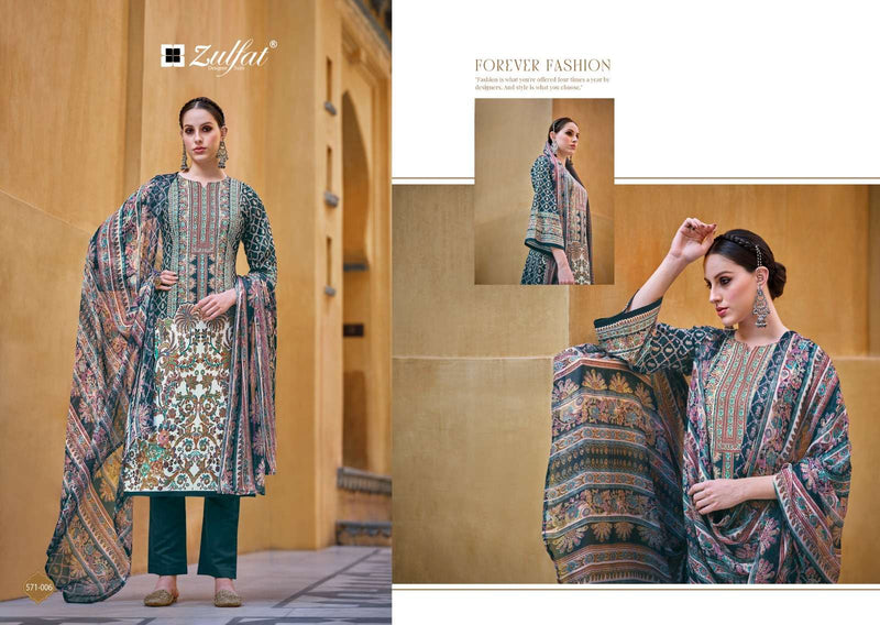 Zulfat Designer Suit Saima Cotton Exclusive Designer Print Salwar Suit