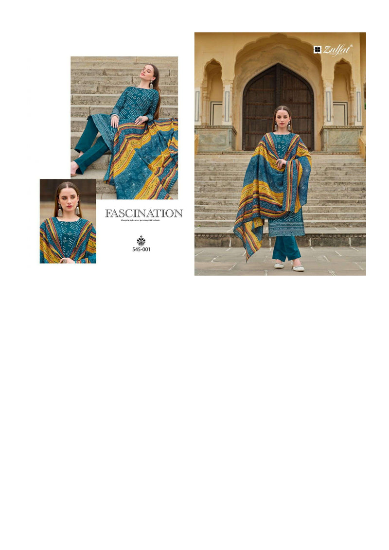 Zulfat Designer Suits Tania Pure Cotton Designer Print Fancy Salwar Suit