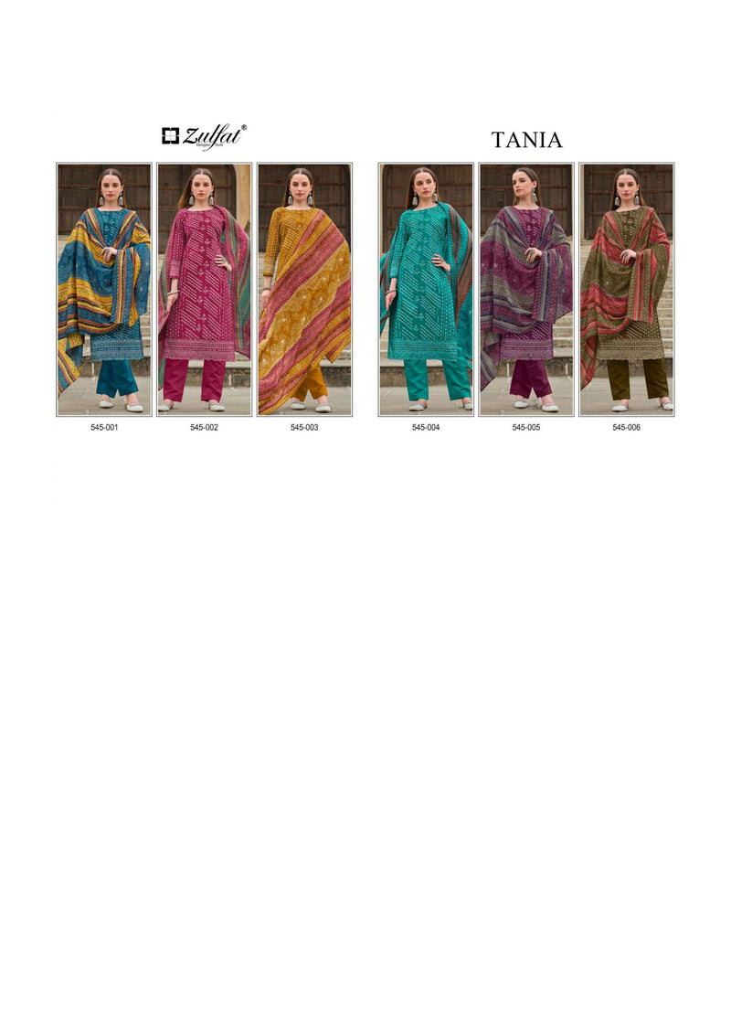 Zulfat Designer Suits Tania Pure Cotton Designer Print Fancy Salwar Suit