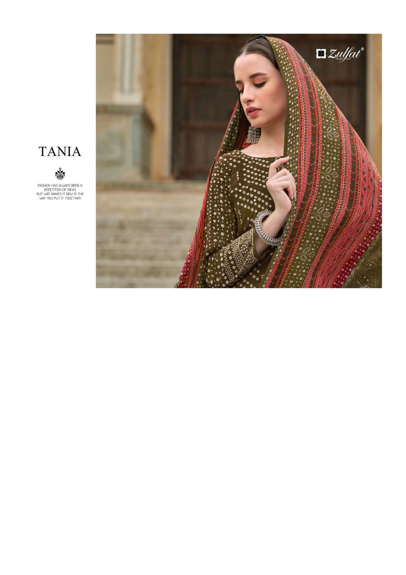 Zulfat Designer Suits Tania Pure Cotton Designer Print Fancy Salwar Suit