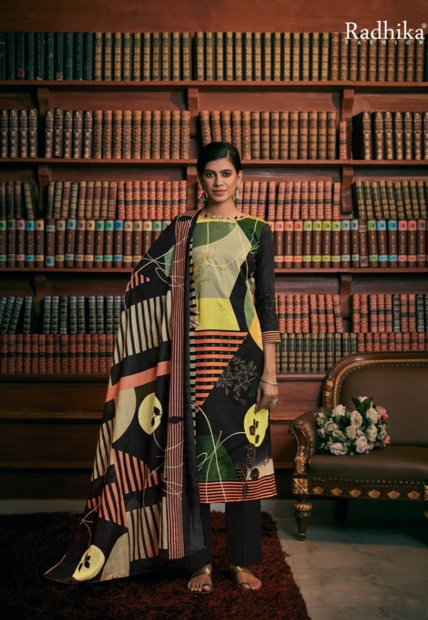 Azara Irina Jam Cotton Print With Embroidery Daimond Work Salwar Suits