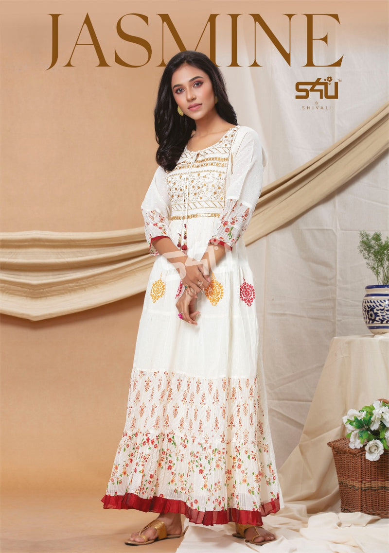 S4u Shivali Jasmine Designer Partywear Stylish Gown Collection