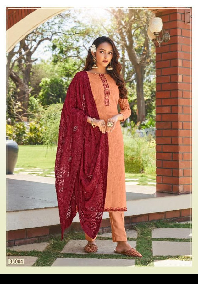 Vishnu Impex Tanishq Silk Lining Simple Dress Material Salwar Suits